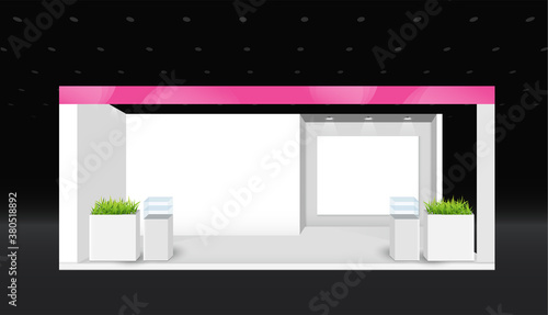 Booth template. corporate identity. creative exhibition stand vector illustration design.