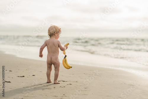 Boy with bananas