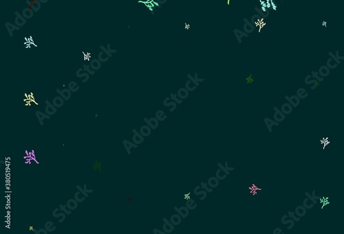 Light Multicolor vector abstract background with sakura.