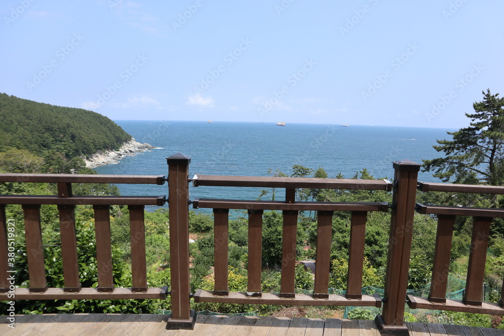 wooden bridge over the sea