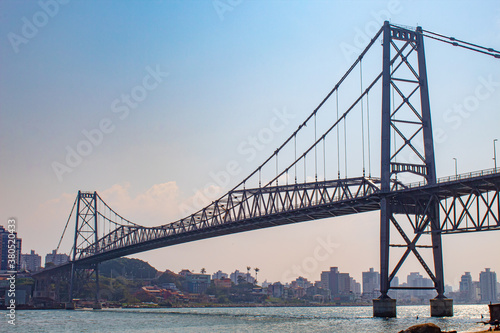 O Maior símbolo Florianópolis a Ponte Hercílio Luz, Florianopolis, Santa Catarina, Brasil