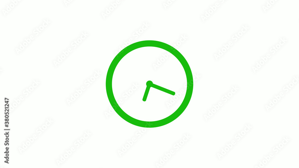 Green color circle 12 hours clockicon on white background,clock icon Green color circle 12 hours clockicon on white background,clock icon