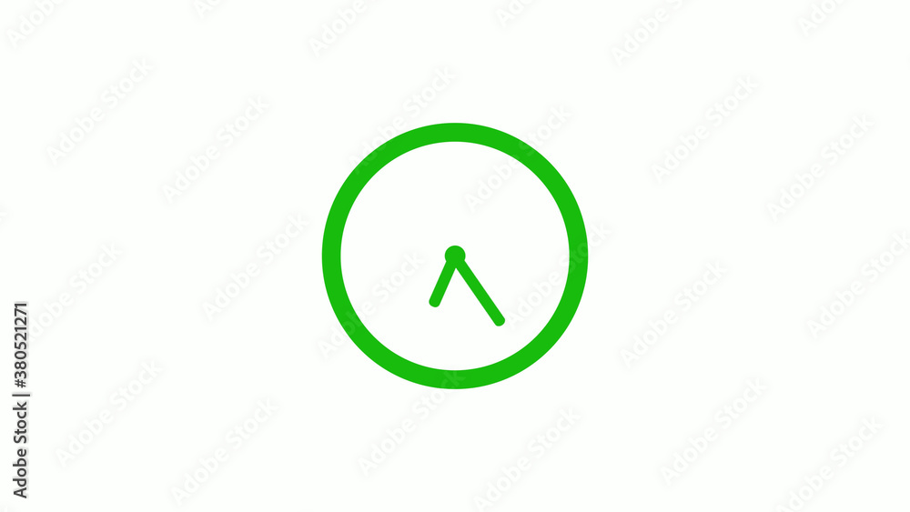 Green color circle 12 hours clockicon on white background,clock icon Green color circle 12 hours clockicon on white background,clock icon