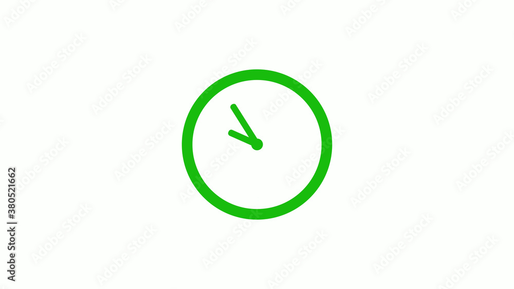 Green color circle 12 hours clockicon on white background,clock icon Green color circle 12 hours clockicon on white background,clock icon