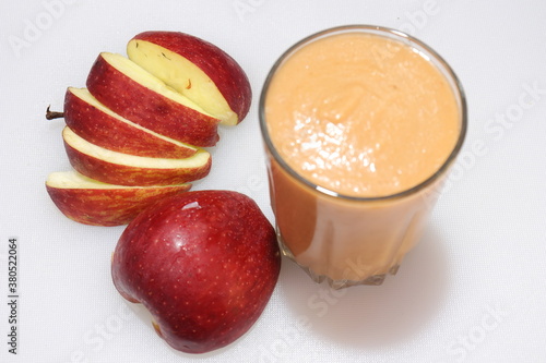 Wallpaper Mural Fresh red apple juice isolated on white background Torontodigital.ca