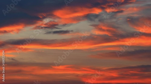 red sky at sunset