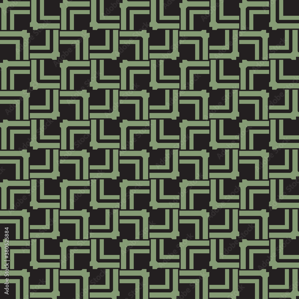 Vector seamless pattern texture background with geometric shapes, colored in green, black colors. Vector seamless pattern texture background with geometric shapes, colored in green, black colors.