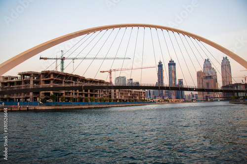 "Tolerance bridge" in Dubai. "Dubai water canal", UAE