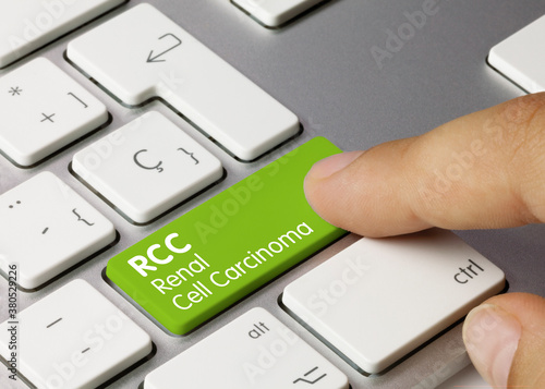 RCC Renal Cell Carcinoma - Inscription on Green Keyboard Key.