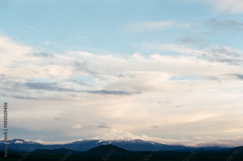 Mount Shasta California at Sunset from a Distance Mount Shasta California at Sunset from a Distance