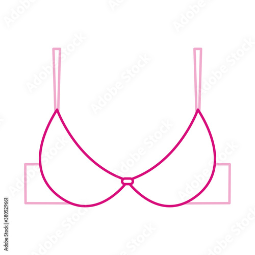 bra lingerie female fashion line icon