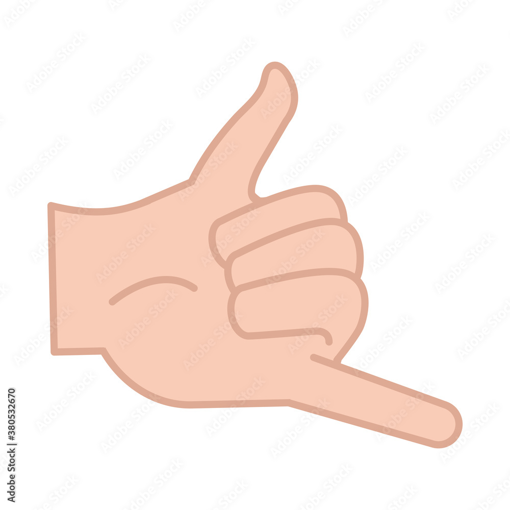 sign language hand gesture indicating aloha, line and fill icon sign language hand gesture indicating aloha, line and fill icon