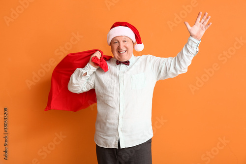 Elderly man celebrating Chr...