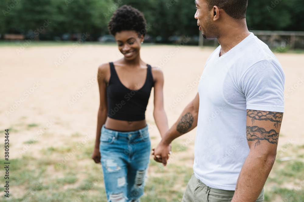 Young couple having fun outdoors Young couple having fun outdoors