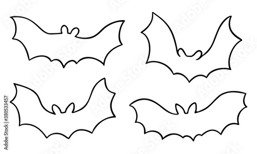 Hand-drawn bat outlines