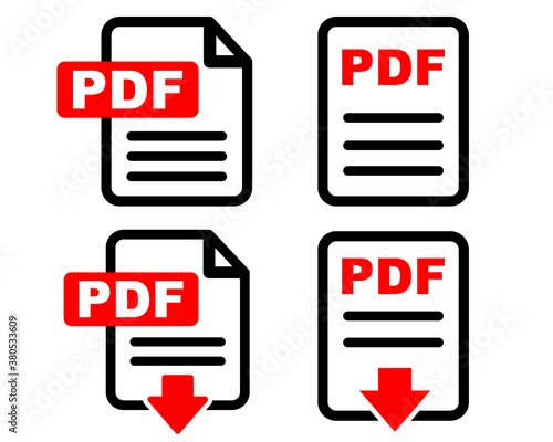 PDF icon material illustration / vector