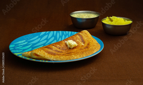 Indian special dosa with butter for healthy homemade breakfast