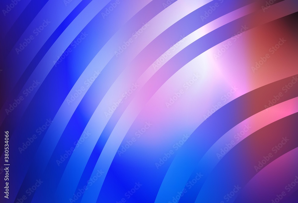 Obraz premium Light Blue, Red vector background with curved lines.