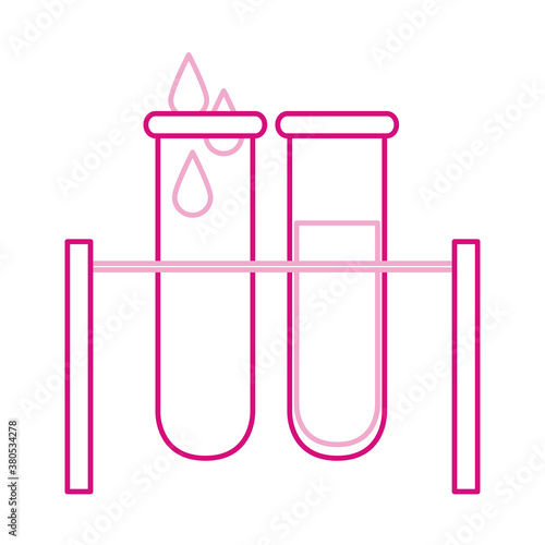 healthcare medical laboratory test tubes liquid line icon