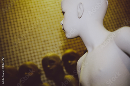 Row of mannequin children photo