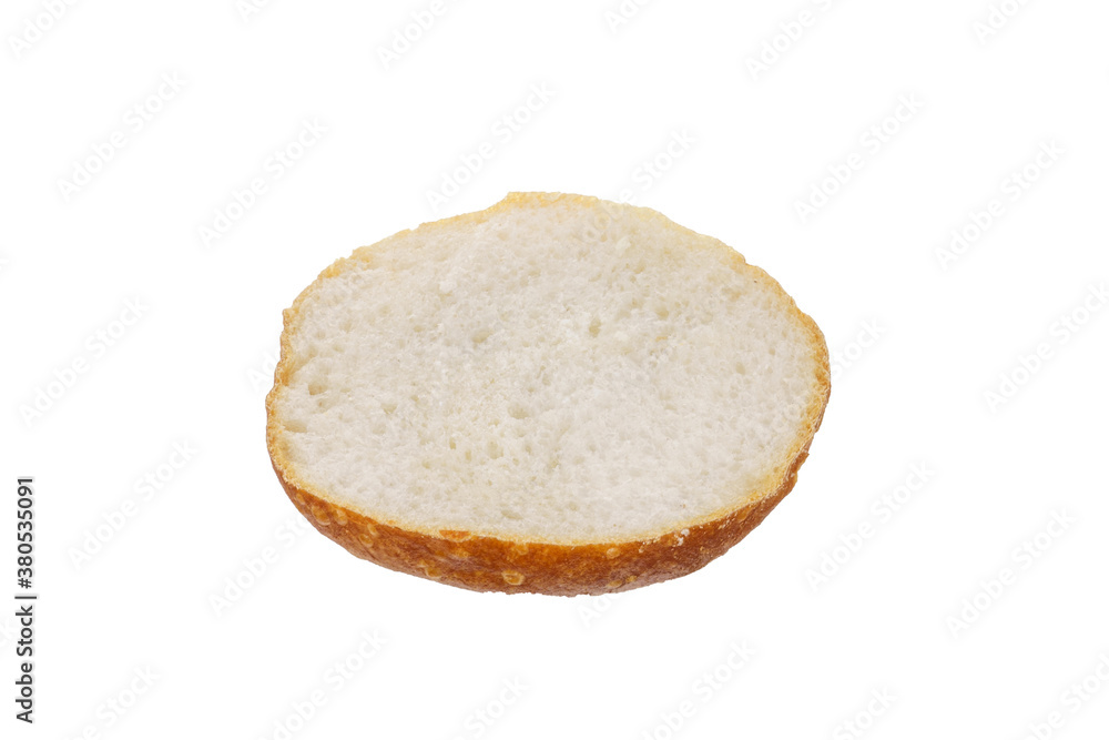 Half bread isolated on white background