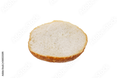 Half bread isolated on white background