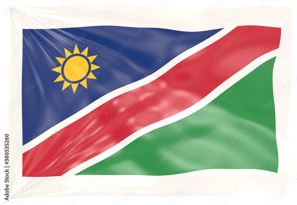 3d Illustration of a Waving Flag of Namibia 3d Illustration of a Waving Flag of Namibia