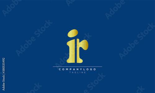 IR Abstract initial monogram letter alphabet logo design