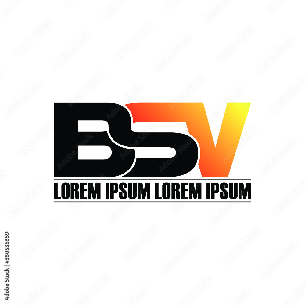 BSV letter monogram logo design vector BSV letter monogram logo design vector