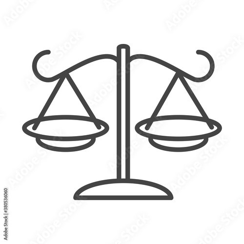 international human rights day balance justice equality line icon style
