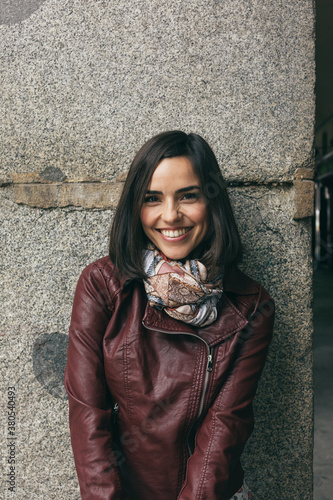 Attractive Woman in a Winter Day at the City