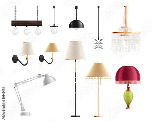 House Interior Lamps Set