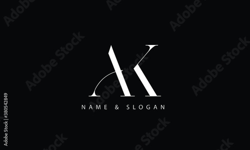 AK, KA, A, K abstract letters logo monogram photo