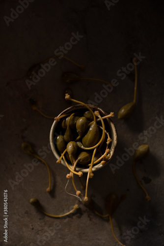 Capers with Stems with Copyspace photo