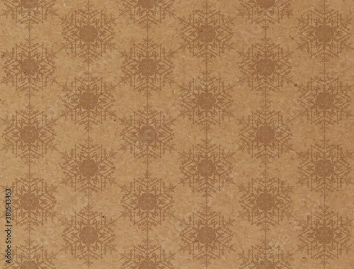 Vector craft paper seamless texture. Winter wrapping paper template. EPS 10