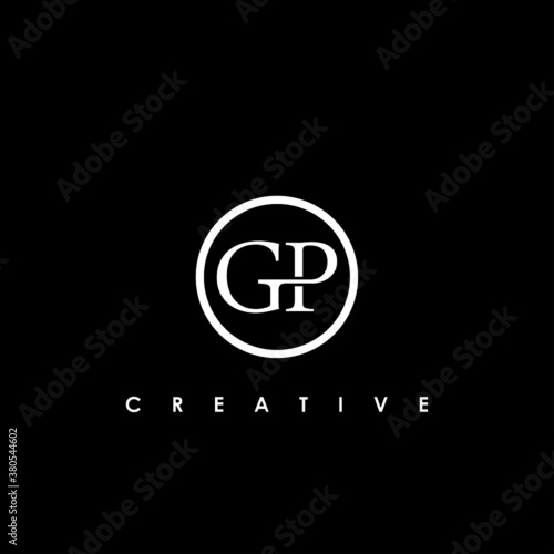 GP Initial Logo Design Vector