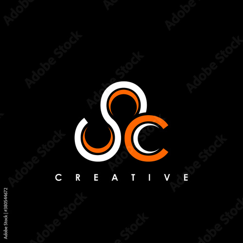 SC Initial Logo Design Vector