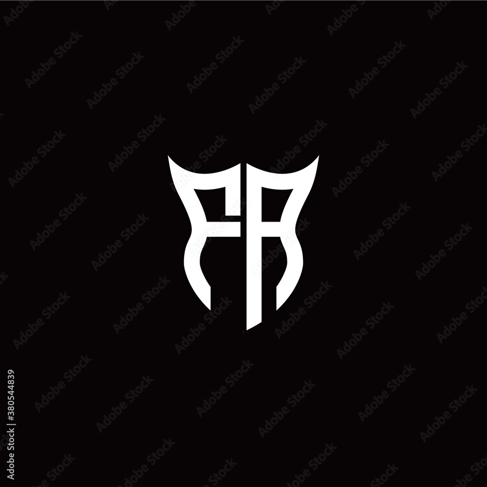 Initial F A letter with unique shield style logo template vector Initial F A letter with unique shield style logo template vector