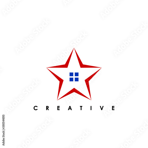 Free Download Star and house logo template - GFXLoad