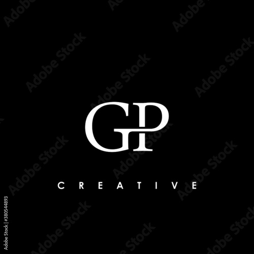GP Initial Logo Design Vector