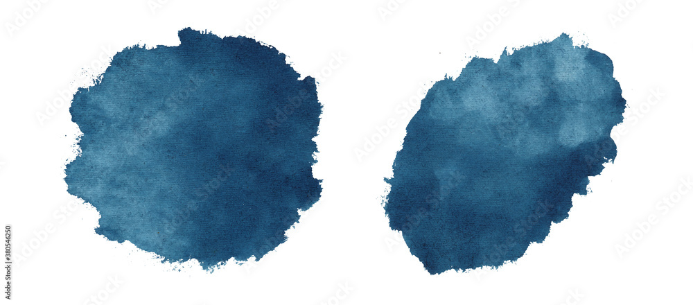 Blue watercolor set