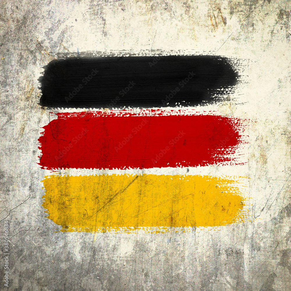Obraz premium Germany flag with old texture grunge and vintage