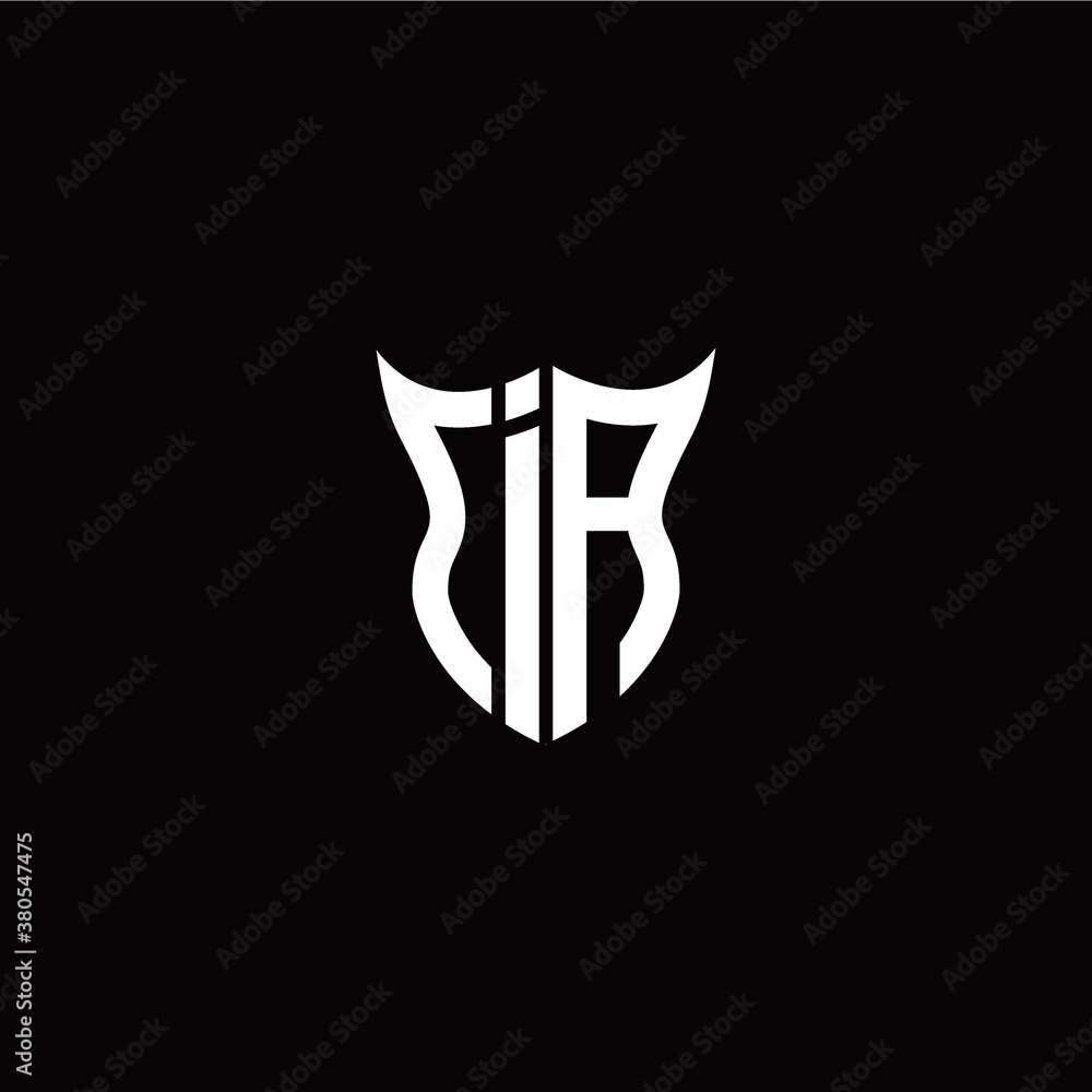 Initial I A letter with unique shield style logo template vector Initial I A letter with unique shield style logo template vector