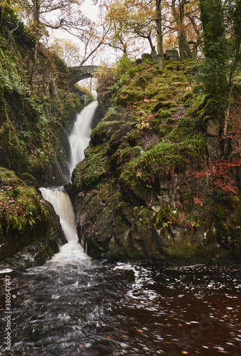 Aira Force waterfall. Cumbria, UK. photo