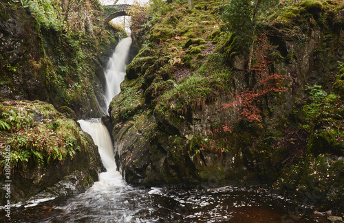 Aira Force waterfall. Cumbria, UK. photo