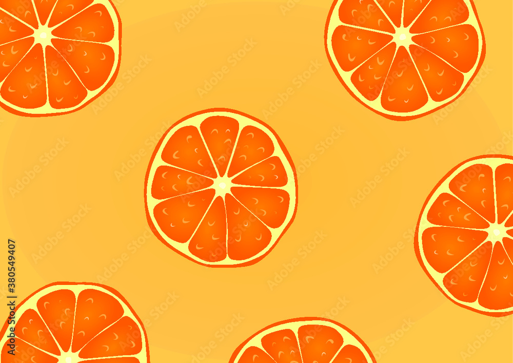 Naklejka wzór plasterków pomarańczy