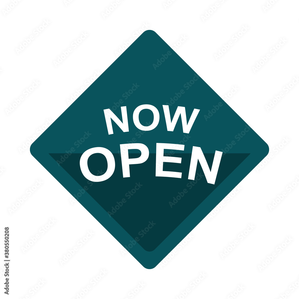 signboard now open advertising isolated design flat icon signboard now open advertising isolated design flat icon