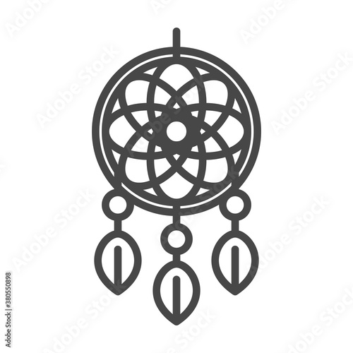 dream catcher tribal decoration ornament linear icon style