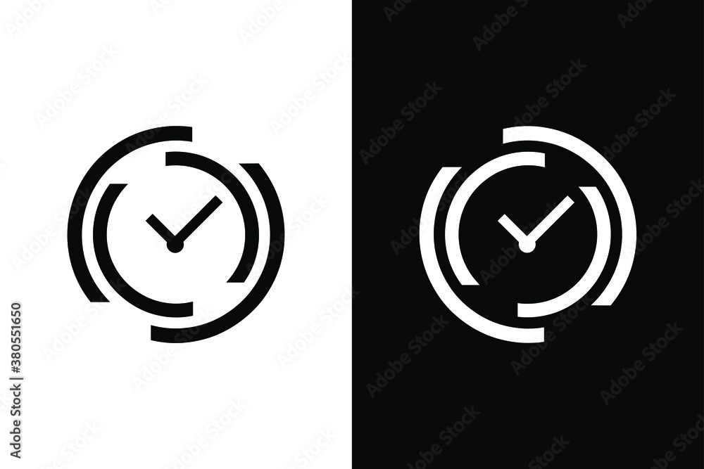 Clock sign for design concept. Very suitable in various business purposes, also for icon, logo symbol and many more. - obrazy, fototapety, plakaty 