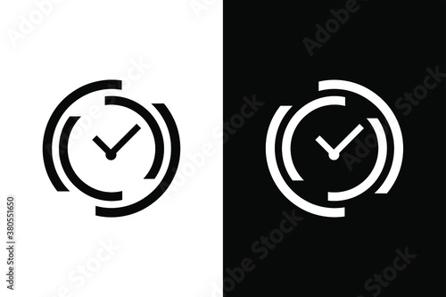Clock sign for design concept. Very suitable in various business purposes, also for icon, logo symbol and many more.